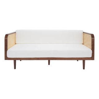 Helena French Cane Daybed - Walnut / Natural For Sale