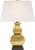 Traditional Chapman & Myers by Visual Comfort Signature Fang Gourd Table Lamp in Antique-Burnished Brass with Linen Shade For Sale - Image 3 of 3