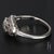 Vintage Platinum Eye-Shaped Ring With a 0.52ct Diamond Center Stone - Size 6.25 For Sale - Image 4 of 4