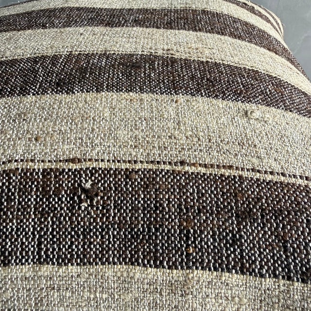 Not Yet Made - Made To Order Vintage Rug Pillow Cover With Stripes For Sale - Image 5 of 7