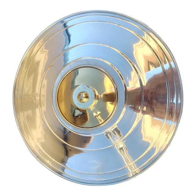 1970s Back Lit Wall Light Silverplated For Sale