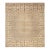 Ariana Traditional Collection 7'x7' Earth Tone Brown & Gold Geometric Hand-Knotted Rug For Sale