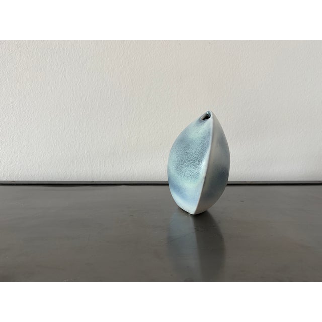 Mid-Century Modern Organically Shaped Ceramic Solifleur Vase, France, 1970s For Sale - Image 3 of 18