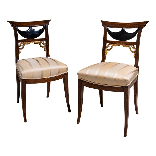 Biedermeier Side Chairs, Central Germany, 1830s, Set of 2 For Sale