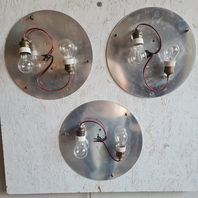 Metal LPS6 Recessed Lamps attributed to Luigi Caccia Dominioni, 1960s, Set of 3 For Sale - Image 7 of 8