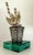 Silver Janna Thomas for Tiffany & Co Sterling Potted Flower on Malachite Base For Sale - Image 8 of 9