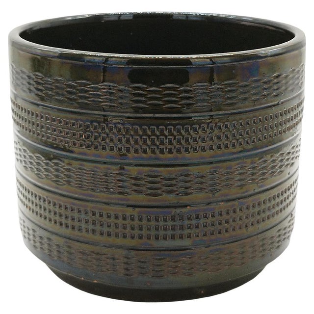 Green Glazed Terracotta Plant Holder Vasi Treviso, Italy, 1960s For Sale - Image 8 of 8