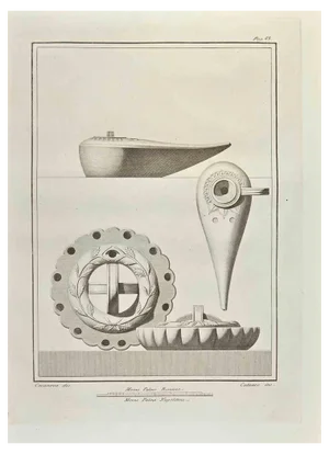 Aniello Cataneo, Roman Objects, Etching, 18th Century