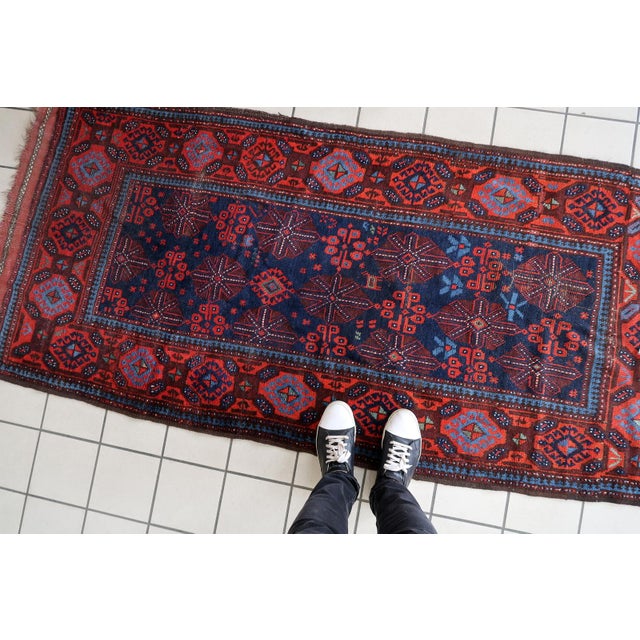Islamic 1880s, Handmade Antique Afghan Baluch Rug 3.1' X 7.1' For Sale - Image 3 of 13
