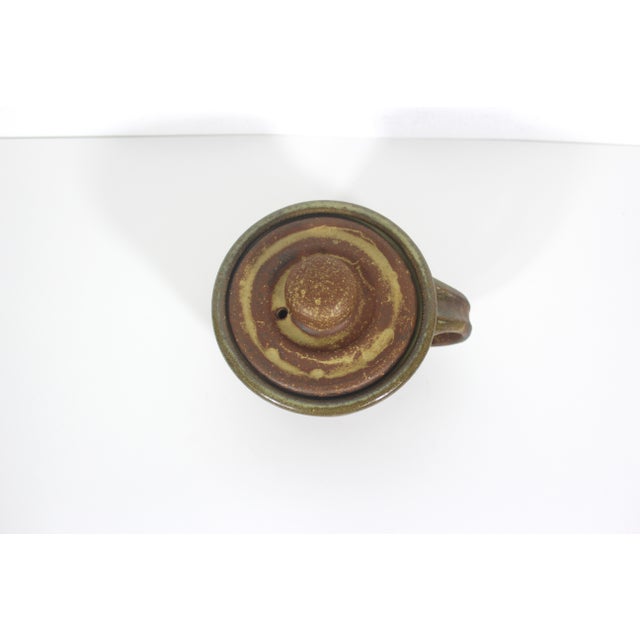 Ceramic Vintage Studio Pottery Lidded Mug For Sale - Image 7 of 10