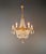 Antique Oval Crystal Chandelier Louis XVI Revival Empire Style Brass 12 Lights For Sale - Image 4 of 13