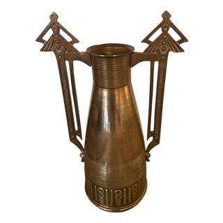 Brass Vase in the style of Serrurier Bovy, 1890s For Sale
