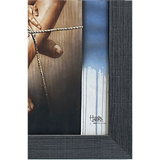 Hernán Sosa Nude Watercolor Painting on Paper Framed Under Glass For Sale - Image 4 of 7