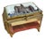 Antique Victorian Glass and Brass Jewellery Box, 19th Century For Sale