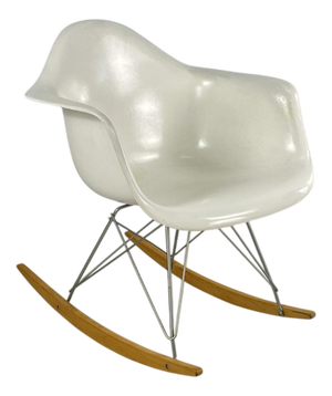 White RAR Rocking Chair by Charles and Ray Eames for Herman Miller, 1950s