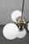Metal Art Deco Chrome Chandelier with White Globe Shades, 1930s For Sale - Image 7 of 13