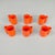 French Modern Orange Plastic Orangeade Set by Jean Pierre Vitrac for Bourbon, 1970s, Set of 9 For Sale - Image 9 of 18