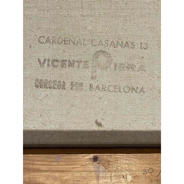 Jordi Samsò Bastardas, Abstract Surrealist Oil on Canvas, 1972 For Sale - Image 4 of 7