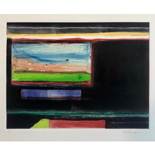 Pierre Obando, Abstract Modernist Colorful Bold Monoprint Monotype Painting Print Pierre Obando, 1997 For Sale
