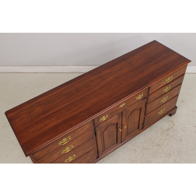 Brown Henkel Harris Cherry Dresser W. Mirror For Sale - Image 8 of 18