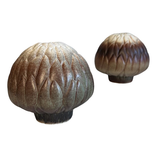 Porcelain Artichoke Art Vases by Ljubisa Misic for Goebel, West Germany, 1985, Set of 2 For Sale