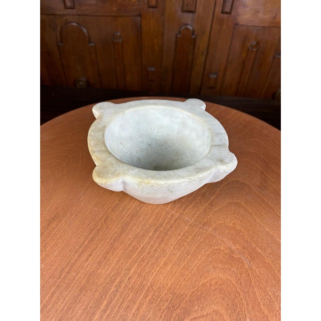 Antique French Marble Mortar Pot – Culinary or Apothecary Decor For Sale - Image 12 of 12