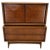 Mid-Century Modern Diamond Front Walnut 8 Drawers High Chest Dresser Cabinet For Sale - Image 13 of 13