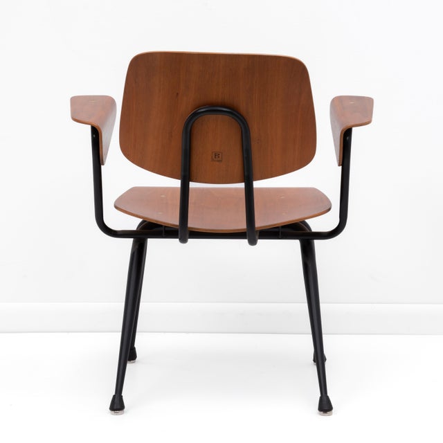 1950s Walnut Brunswick Walnut Plywood Armchairs After Eames DCM Jean Prouvé - A Set of Four For Sale - Image 5 of 18