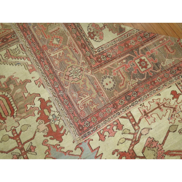 Antique Persian Heriz Serapi Rug For Sale In New York - Image 6 of 6