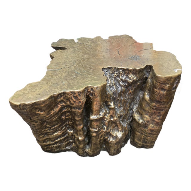 MCM Bronze Large Tree Trunk Table Base by Century Furniture Co. Grand Tour For Sale
