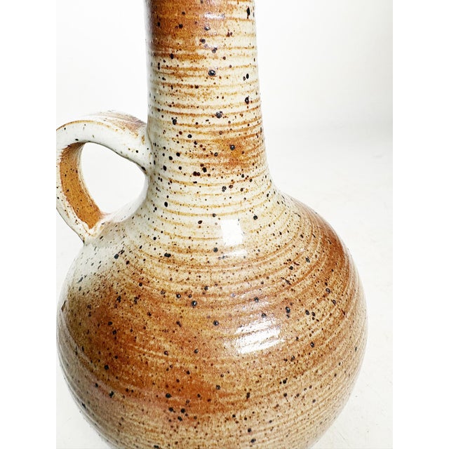 Beige Vintage French Ceramic Vase from Le Marais, 1950 For Sale - Image 8 of 13