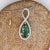 Metal 1ct Green Tourmaline Pendant with Earth Mined Diamonds in Solid 14K Gold Pear 11x5 For Sale - Image 7 of 10
