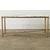 French Mid 20th Century Marble and Brass Coffee Table For Sale - Image 4 of 9