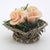 1970s Vintage Italian Handmade Silver & Salt Dough Flower Basket Dollhouse Miniature For Sale - Image 5 of 8
