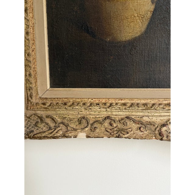 1920s Early 20th Century Still Life With Earthenware and Linen, Attributed to Kief Vukovic, Oil on Canvas For Sale - Image 5 of 8