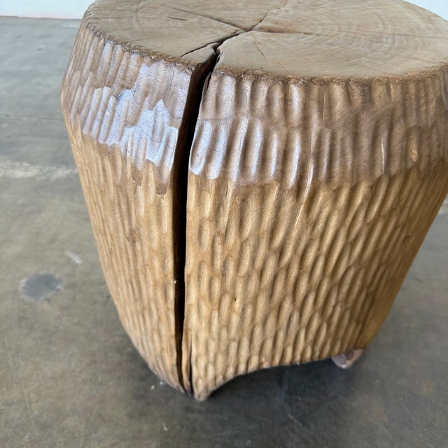 Reclaimed Walnut Side Table or Stump For Sale In Los Angeles - Image 6 of 7