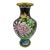 1950s Black and Floral Cloisonne Vase For Sale