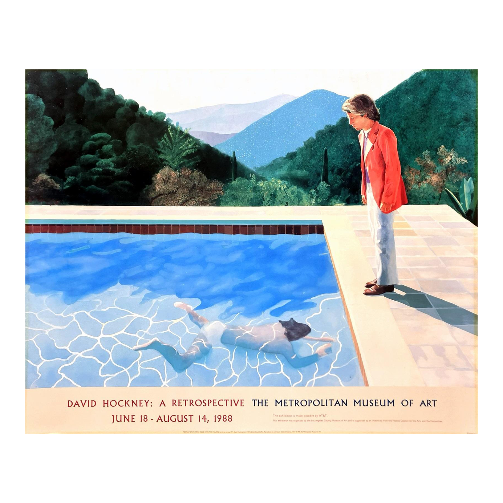 レア　David Hockney ポスター Portrait of an Artist (Pool with two figures), 1972