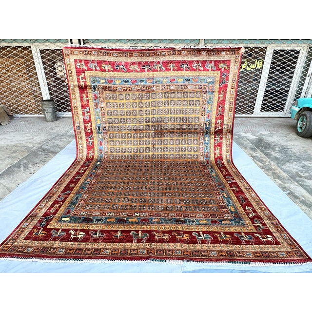 2000 - 2009 Hand-Knotted Afghan Sultanabad Chobi Wool Area Rug - 8'11" X 12'0" For Sale - Image 5 of 13