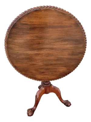 Antique 1920's Centennial Period Chippendale Style Tilt Top Table