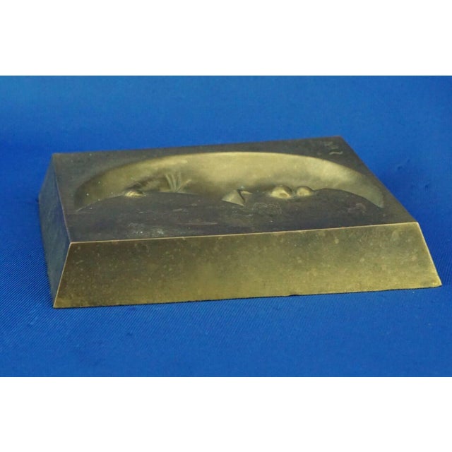 20th Century Man on Moon Gilded Bronze Sculpture of a Crescent Moon by Zev, Daniel Albert Harris, Usa, 1950s For Sale - Image 9 of 16