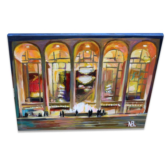 Acrylic painting of Lincoln Center in New York City 20X16. It is one of the last paintings I created in 2023.