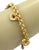 Mid 20th Century Hand Hammered 19k Multicolor Gold 5 Heart Charms Chain Bracelet For Sale - Image 4 of 4