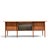 Alma Castilian Mid Century Walnut and Leather Executive Desk For Sale - Image 10 of 11