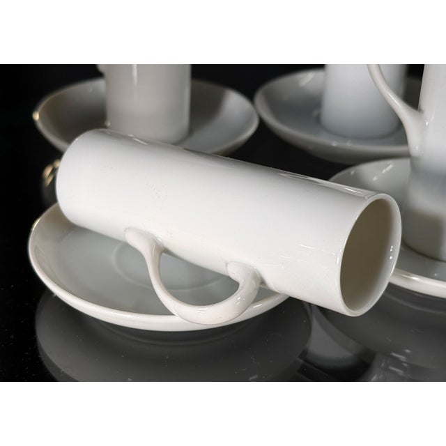 La Gardo Tackett LaGardo Tackett for Schmid Porcelain Demitasse Espresso Cups and Saucers, 1960s - Set of 6 For Sale - Image 4 of 7