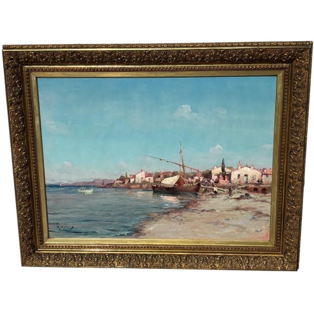 Émile Godchaux, Seascape Painting, 19th Century, Oil on Canvas For Sale - Image 13 of 13