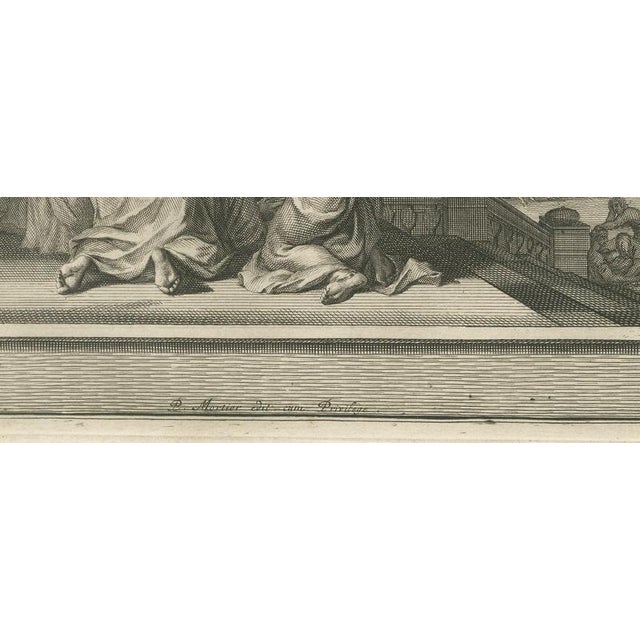 18th Century Pieter Mortier, Sons of Saul Hanged and the Plague After David's Census, 1700, Engraving For Sale - Image 5 of 12
