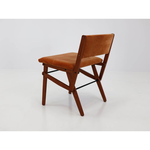 1950s Vintage Architectural Table and Chair by Franco Albini for Poggi, 1954, Set of 5 For Sale - Image 5 of 12
