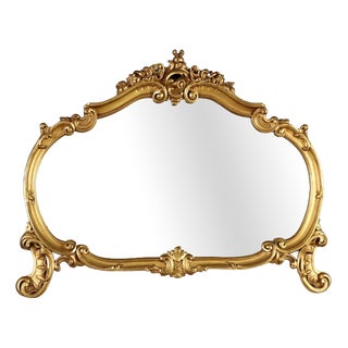 Carved and Gilded Wooden Table Mirror For Sale