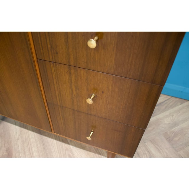 Mid-Century Modern Walnut Compact Wardrobe from Uniflex, 1960s For Sale - Image 11 of 12